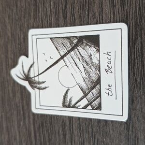 *FREE* The Beach Palm Tree Ocean Sticker